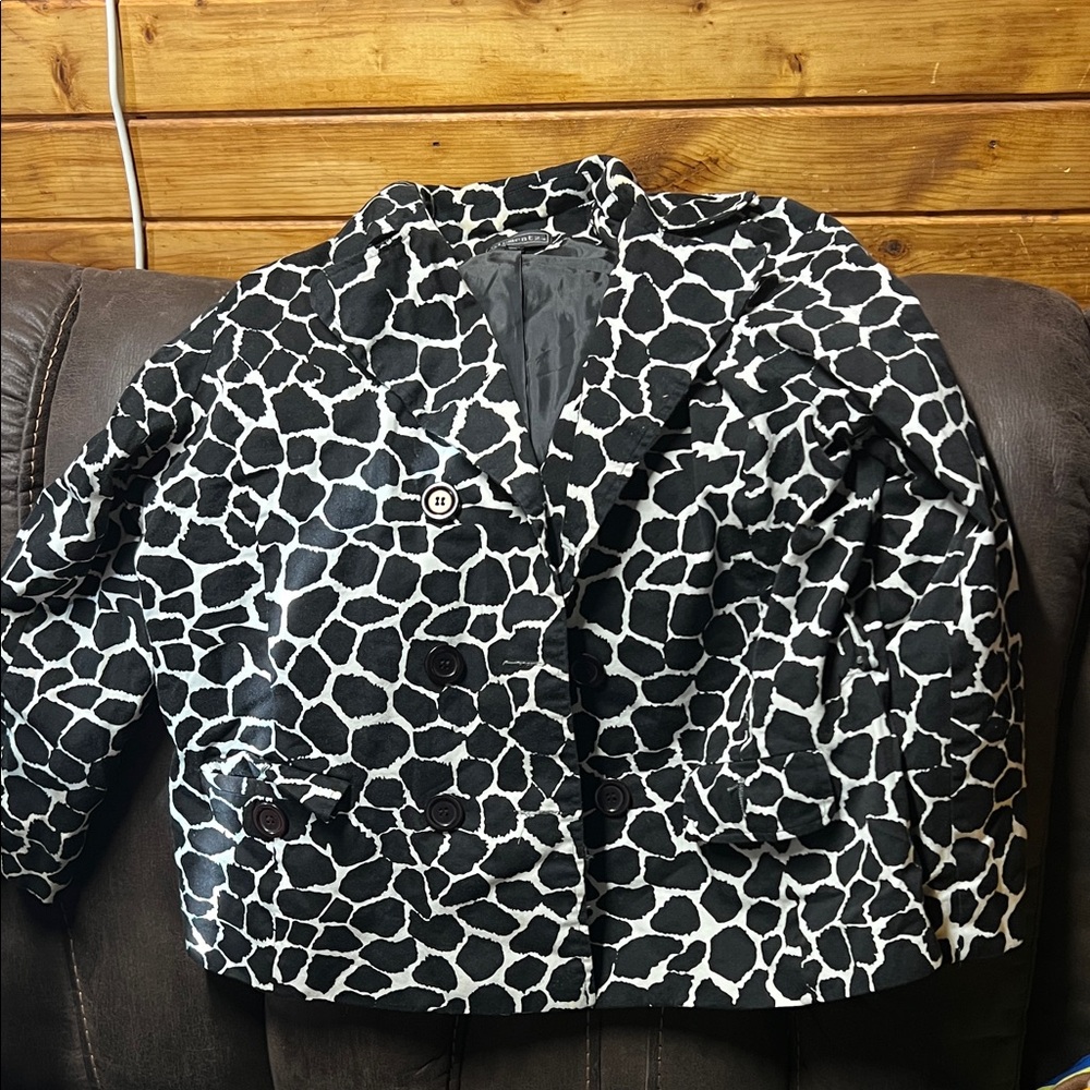 Elementz Monochrome Animal Print Jacket